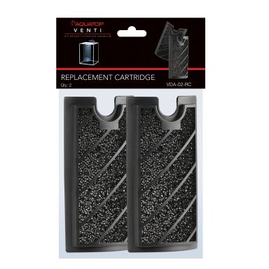 AQUATOP Replacement Carbon Filtration Cartridge 2-Pack for Venti VDA Aquariums, VDA-02-RC